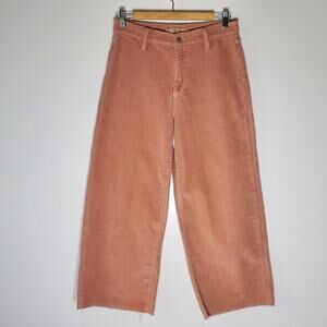 Joe's Jeans cropped Wide leg Mauve/dusty rose corduroy pants Size 28  GUC